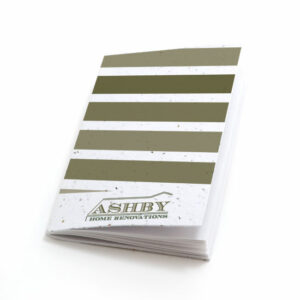 Striped personalized plantable pocket notebooks