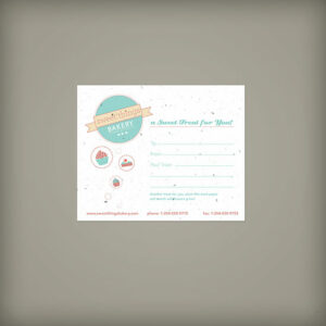 Seed Paper Gift Certificates