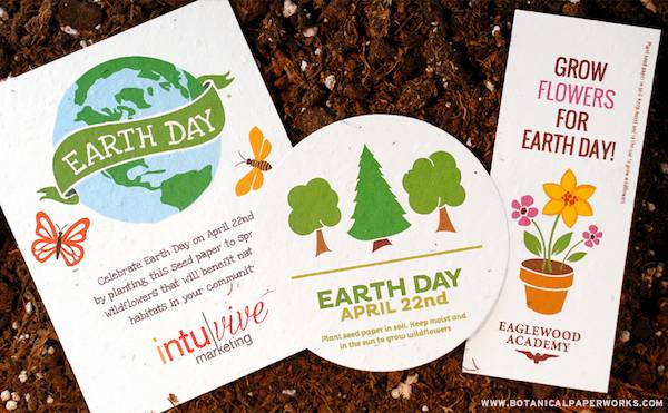 Earth Day promotions from Botanical PaperWorks will help set you apart and show your commitment to the environment