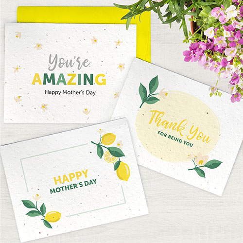 Plantable seed paper cards for Mum