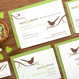 When your guest plant these Song Plantable Wedding Invitations, wildflowers will grow right out of the paper!