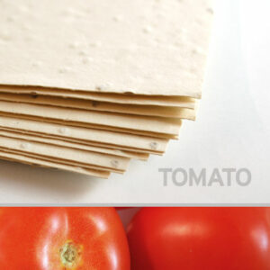 This 11 x 17 Cream Tomato Plantable Seed Paper is made from 100% eco-friendly materials.