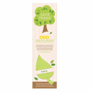 Share a message about saving trees by reducing paper waste and recycling with these unique Save Trees Plantable Leaf Bookmarks.
